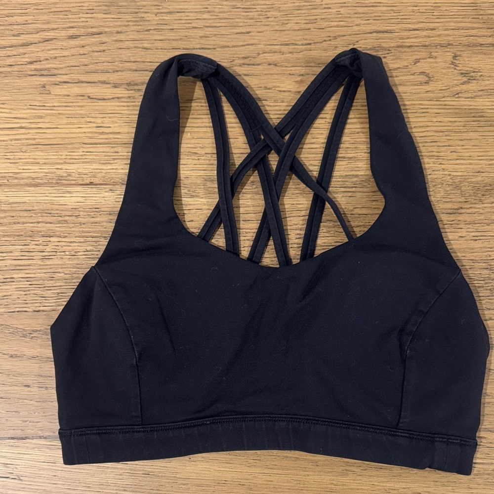 lululemon athletica Black Crisscross Back Sports Bra
